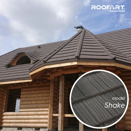 Descoperiți Țiglă Metalică Tilcor Shake, o soluție de acoperiș de înaltă calitate, cu aspect de rocă vulcanică. Perfect pentru o casă cu stil autentic.