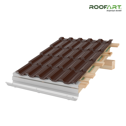 Descoperiți Țiglă Metalică Artica de la RoofArt, soluția perfectă pentru un acoperiș durabil și estetic. Calitate excepțională și performanță de neegalat.